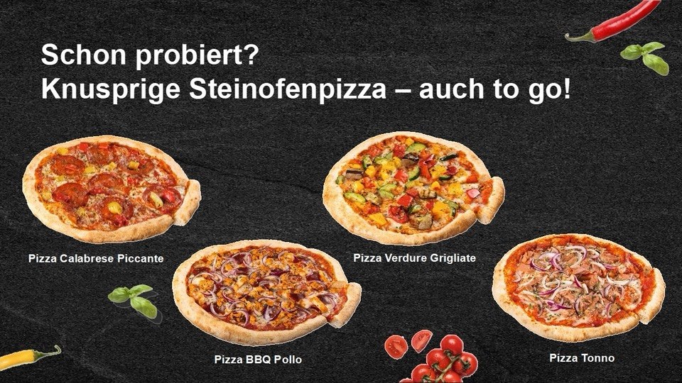 Knusprige Steinofenpizza – auch zum Mitnehmen